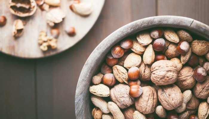 Nuts like Walnuts, Almonds